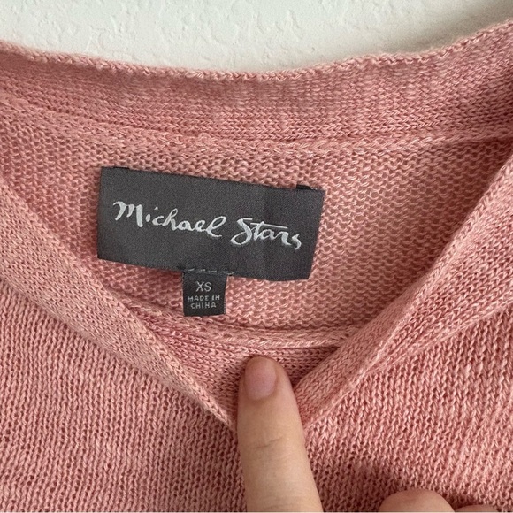 Michael Stars Pink Cold Shoulder Sweater - size Xs - Picture 3 of 7